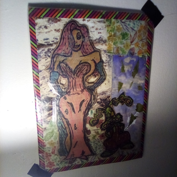 🎨Upcycled Roger Rabbit Art🖼 - Picture 4 of 5